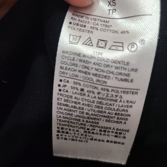 Banana Republic Black V-neck Scuba Pullover Sweatshirt - Picture 3 of 3